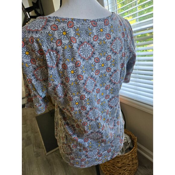 Loft Medallion Vintage Soft Half Sleeve Tee Shirt Medium 100% Cotton - Picture 4 of 7